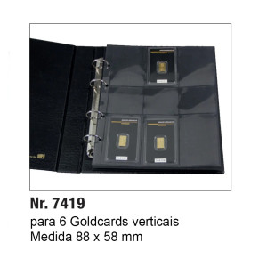 Folhas suplementares  Nr. 7419 (6 Goldcards)