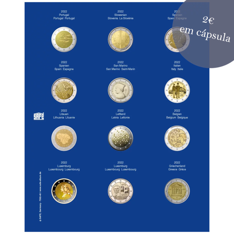 Folha TOPset para 2€ em cápsula (2022) Nr. 7302-40