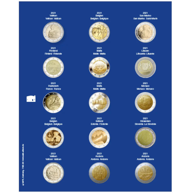 Folha TOPset para 2 Euro (2021) Nr. 7822-29