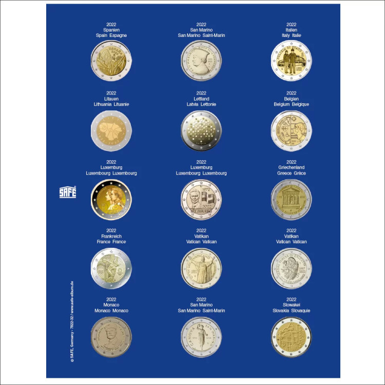 Folha TOPset para 2 Euro (2022) Nr. 7822-32