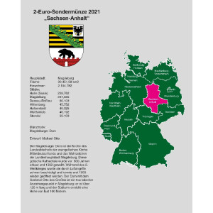 Folha TOPset 2€ Alemanha - Sachsen-Anhalt (7821-16)