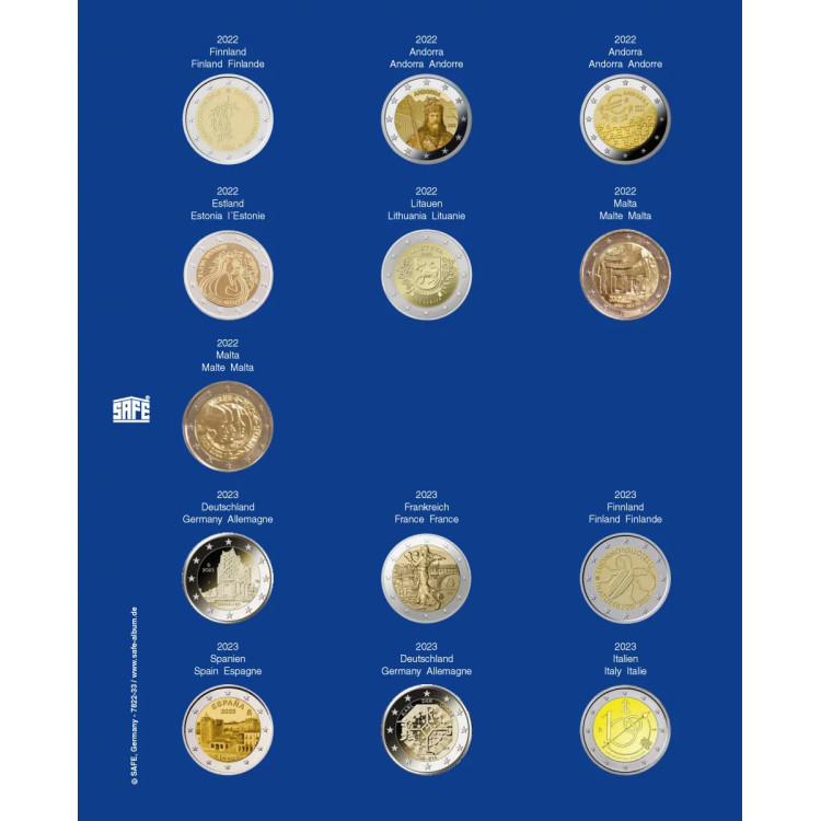Folha TOPset para 2 Euro (2022/23) NR. 7822-33