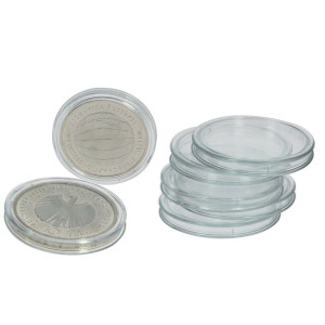 5x Cápsulas para moedas (Ø 36 mm a 50 mm)