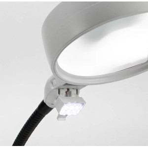 Lupa iluminada com suporte