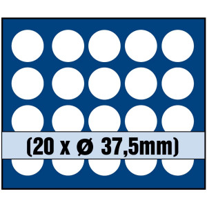 Tabuleiro para moedas com diâmetro 37,5 mm (7,5€)