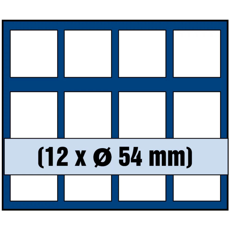 Tabuleiro para moedas com diâmetro de 54 mm