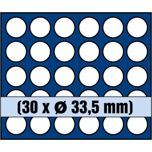 Tabuleiro para moedas com diâmetro 33,5 mm